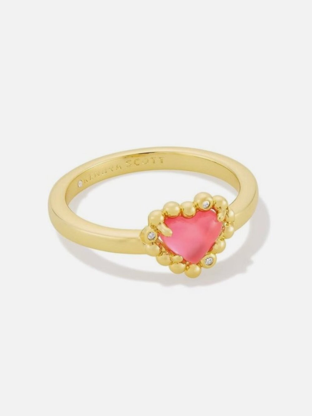 Kendra Scott Anna Framed Band Ring - Pink/Gold Size 8